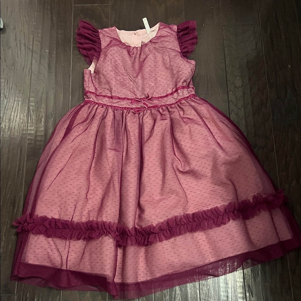 Janie and jack Pink and Purple Ruffle Dress